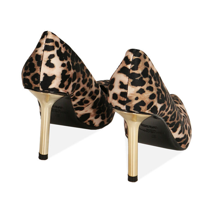 D collet donna leopard in raso tacco 9 cm Primadonna Collection