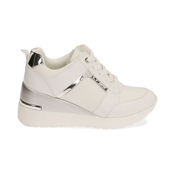 Zapatillas mujer blanco, cuña 6,5 \u200b\u200bcm | Primadonna Collection