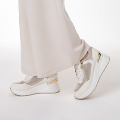 Sneakers bianche con tacco 6,5 cm, Primadonna, 272812102EPBIAN035, 002 preview