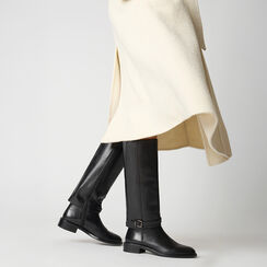 Stivali in pelle nera con fibbietta, Primadonna, 26N530005PENERO036, 002 preview