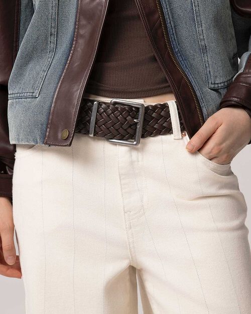 ACCESSOIRES TAILLE SYNTHETIQUE CUIR WOVE, DK BROWN