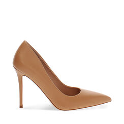 D&eacute;collet&eacute; camel tacco 10 cm, Scarpe, 272130616EPCAME035, 001a