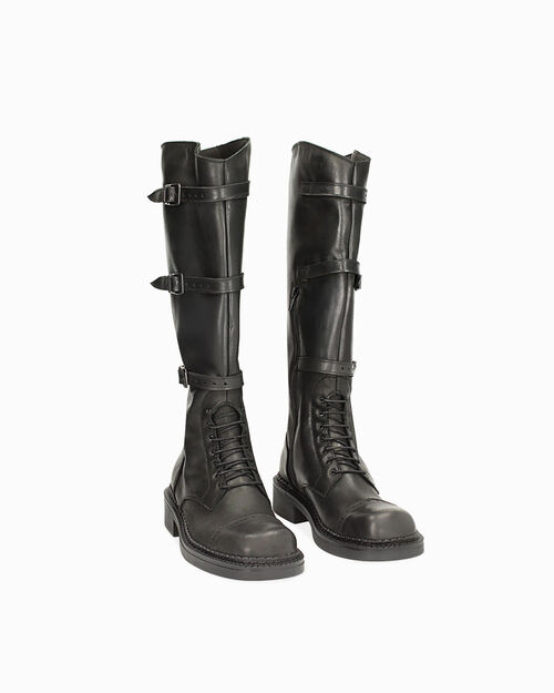 Anfibi alti in pelle neri, 