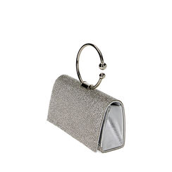 Minibag argento quadrata con pietre, Primadonna, 235102425LPARGEUNI, 002a