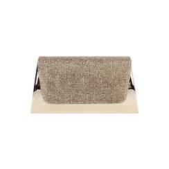 Pochette donna oro a specchio con pietre, Primadonna, 255102426SROROGUNI, 001 preview