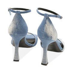 Sandali jeans in tessuto, tacco 9,5 cm, Primadonna, 212127725TSJEAN036, 003 preview