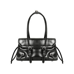 Borsa a mano nera con finiture lucide, Primadonna, 265100318EUNEROUNI, 001 preview