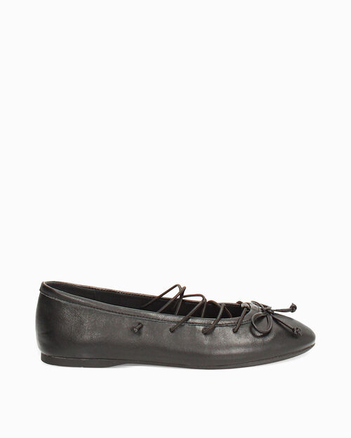 Ballerine noires avec n&oelig;ud d&eacute;coratif, BLACK