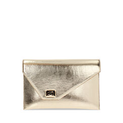 Pochette femme or en laminé, Primadonna, 255125554LMOROGUNI, 001a