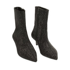 Bottine noire avec pierres, 244981210MPNENE035, 002a