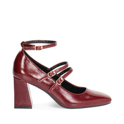 Escarpin bordeaux brillant avec talon de 7,5 cm, Primadonna, 264943706EUBORD035, 001a