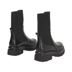 Beatles neri in vera pelle con gomma alta 4,6 cm, Primadonna, 26N525061PENERO035, 004 preview