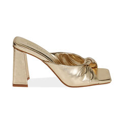 Mules oro, tacco 8,5 cm , Scarpe, 192142202LMOROG036, 001 preview