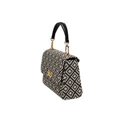 Mini bag donna nera-panna in raffia, Primadonna, 255125664RFNEPAUNI, 003 preview