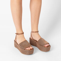Compensées femme cognac en raphia, Primadonna, 25M761693RFCOGN035, 002 preview