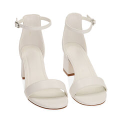 Sandalias con tacón blancos, Primadonna, 232770301EPBIAN036, 002 preview