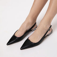 Bailarinas destalonadas negras elegantes, Zapatos, 274906001EPNERO035, 002a