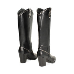 Stivali texani neri con tacco di 7,2 cm, Primadonna, 262734612EPNERO035, 004 preview