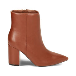 Botines color coñac, tacón 8,5 cm, Primadonna, 222723301EPCOGN036, 001 preview