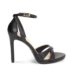 Sandalia con tacón de mujer negra fashion, Primadonna, 252133436EPNERO035, 001a