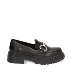 WOMEN SHOES MOCASSINS SYNTHETIC NERO, Primadonna, 243012218EPNERO035, 001a