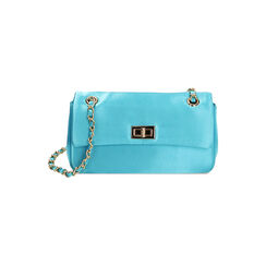 Borsa a tracolla in raso celeste, Primadonna, 215124675RSCELEUNI, 001 preview
