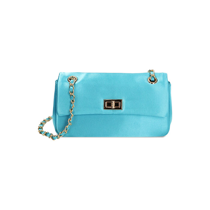 Borsa a tracolla in raso celeste, Primadonna, 215124675RSCELEUNI