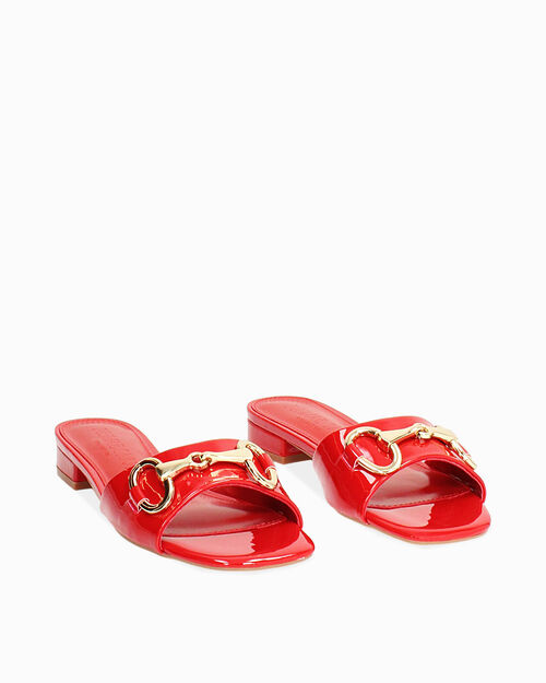 WOMEN SHOES FLAT SYNTHETIC PATENT ROSS, RED