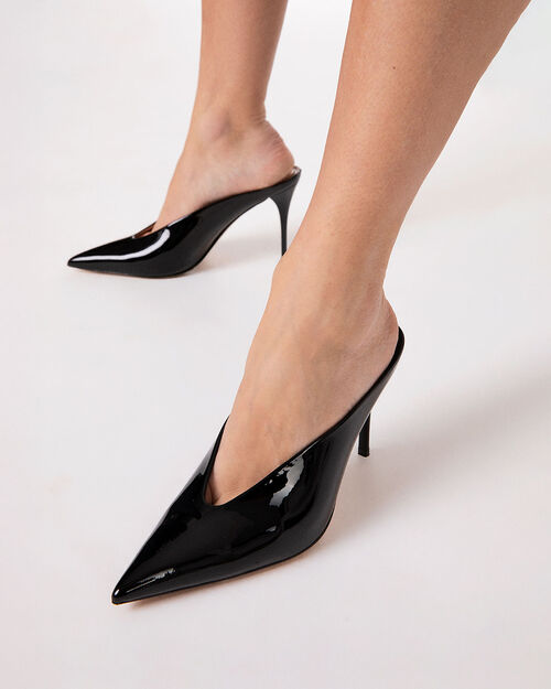 Sabot neri tacco 9 cm, BLACK