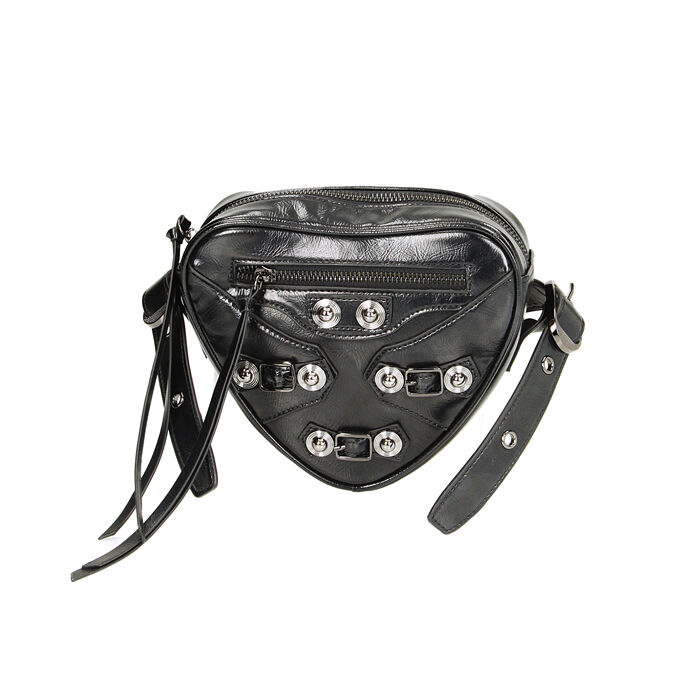 Borsa a tracolla cuore nera, Primadonna, 225125161EPNEROUNI