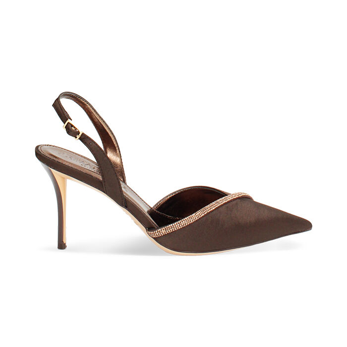 Zapato destalonado marr&oacute;n oscuro tac&oacute;n 8,4 cm, Primadonna, 272131404RSMORO035