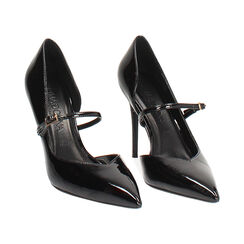 Sandalia abierta negra con tacón de 10 cm para un look audaz, Primadonna, 262130659VENERO035, 003 preview