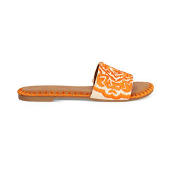 Sandaletti arancio in rafia con ricami sulla tomaia, Primadonna, 254992873RFARAN035, 001 preview