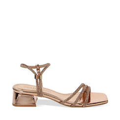 Sandales à talons rose-or miroir avec pierres, Primadonna, 234911225SRRAOR036, 001a