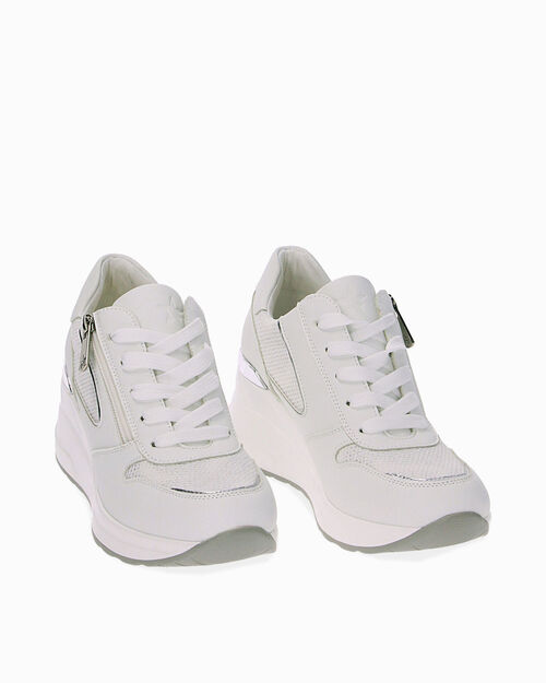 Sneakers bianco argento, MULTI COLOR