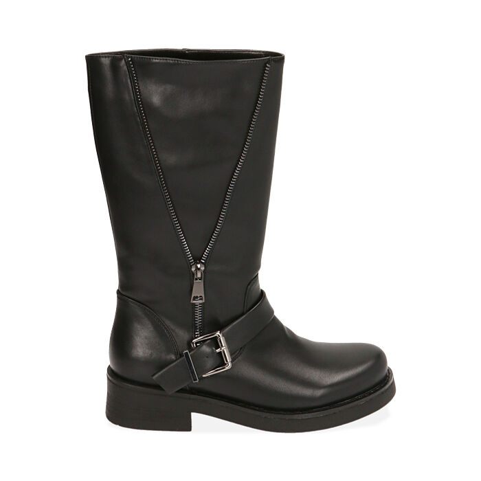 Bikers neri con gambale alto , Primadonna, 202884112EPNERO035