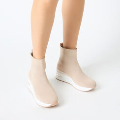 Slip on donna beige in tessuto, Primadonna, 252822812TSBEIG035, 002a