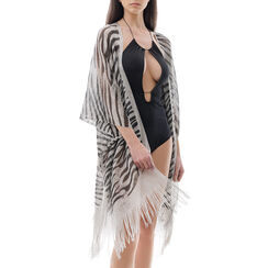 Poncho copricostume zebrato, Primadonna, 21B400110TSZEBRUNI, 001a