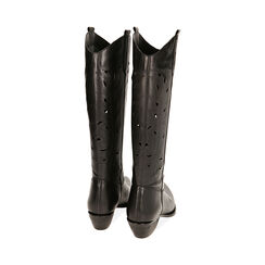 Stivali texani neri in pelle, tacco 5,5 cm, Primadonna, 21B814101PENERO035, 003 preview