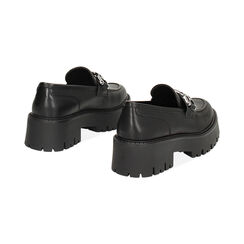 Mocassino nero con fibbia, Primadonna, 240631602EPNERO035, 003 preview