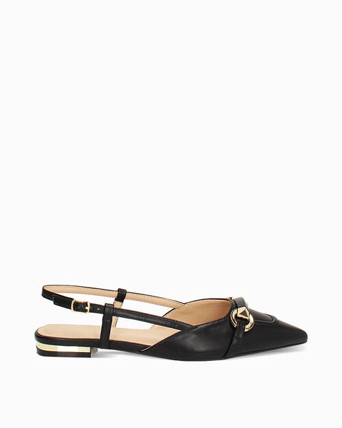 Ballerine slingback nere eleganti, BLACK