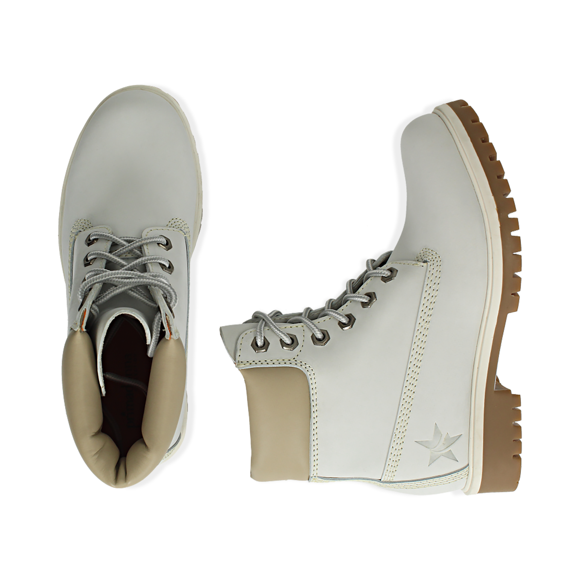 Scarponcini bianchi in nabuk | Primadonna Collection