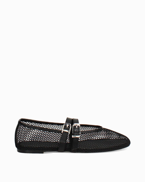 Ballerine donna nere traforate, 