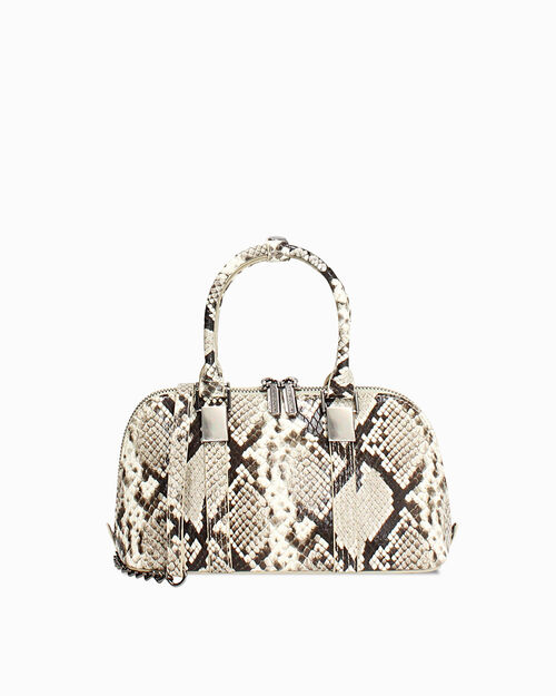 Mini bag beige con tracolla removibile, BEIGE