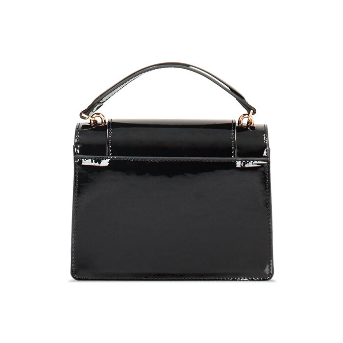 Mini sac noir en vernis