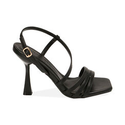 Sandali neri, tacco 9,5 cm, Primadonna, 214912902EPNERO036, 001 preview