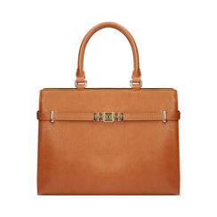 Sac &agrave; main cognac avec d&eacute;tails chics, Primadonna, 27D900672EPCOGNUNI, 001 preview