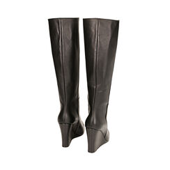 Stivali neri in pelle, zeppa 9,5 cm, Primadonna, 22L602001PENERO041, 003 preview
