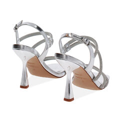 Sandales argent&eacute;es avec talon de 9,5 cm, Primadonna, 274912911LPARGE035, 004 preview