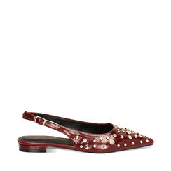 Ballerine slingback bordeaux con borchie, Primadonna, 264906053SBBORD035, 001a